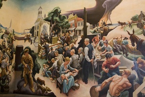 313-8516 Jefferson City - Benton Mural - frontier and town